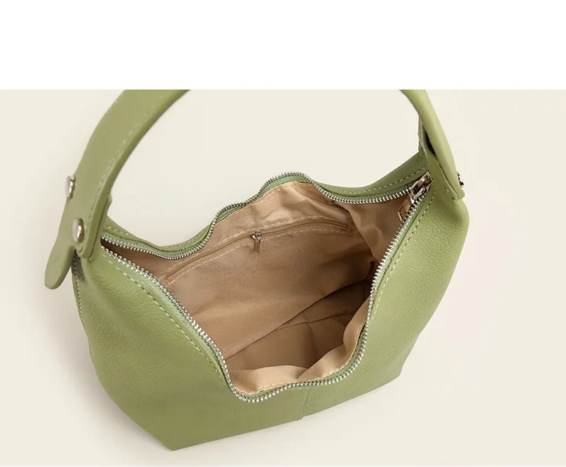 Simple Solid Color women Axillary Bag Fashion Soft leather Female Hobos Shoulder bags Brand design ladies handbag and purses