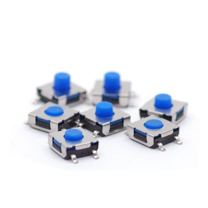 Interruptor Tátil Lavável do Silicone Botão Momentâneo Impermeável Smd Normalmente Aberto Spst Tato Sentimento Macio 6.2×6.6. Milímetros 50 Peças