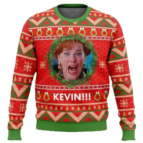 Merry Christmas alone at home Ugly Christmas sweater cartoon animation Men's pullover 2026 fashionable couple shirts Sweatshirt - Image 19