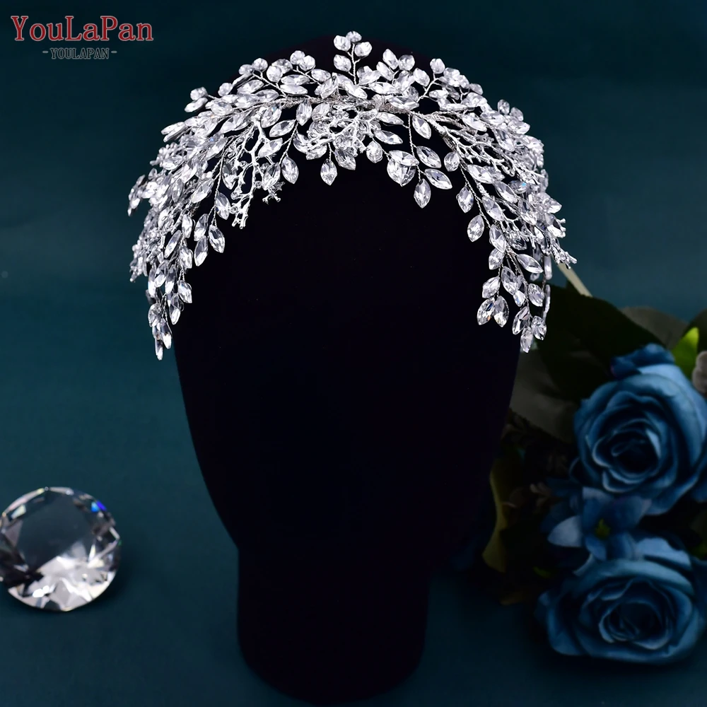 

YouLaPan HP365 Crystal Wedding Crown Bridal Headband Hair Accessories Woman Tiara Brides Headpiece Princess Hair Ornaments