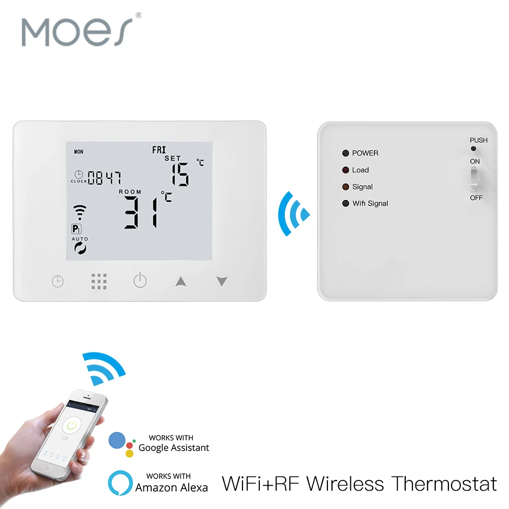 WiFi Smart Home Heating Thermostat Temperature Controller with Alexa Google Home