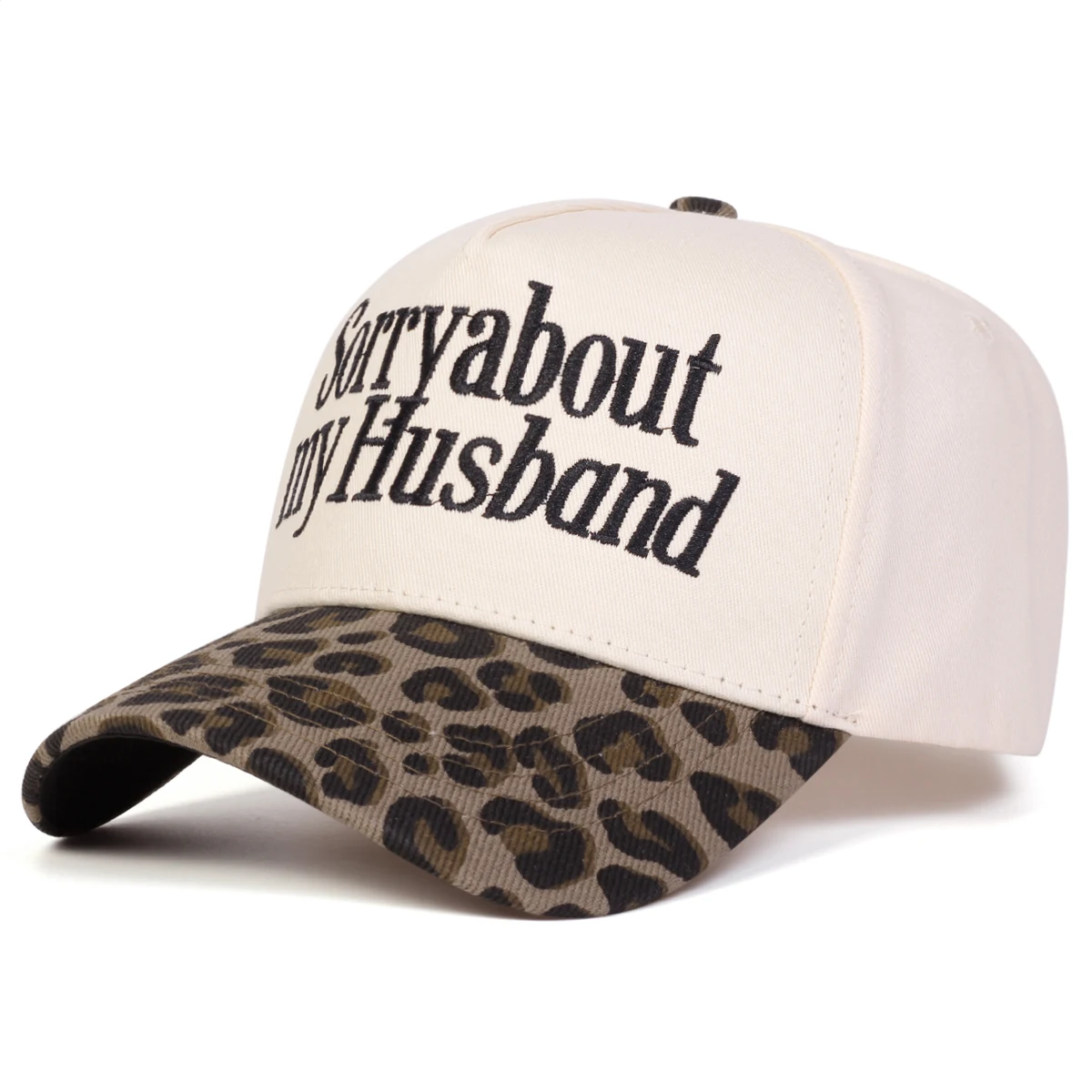 Unisex-Baseballmützen mit Stickerei „SORRY ABOUT MY HUSBAND“, für Frühling und Herbst, für den Außenbereich, verstellbar, Freizeithüte, Sonnenschutzhut, Sportkappe – Detail 3