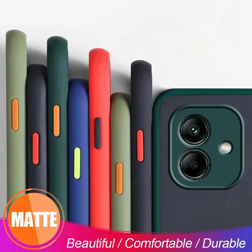 Samung A04 Case Hard Matte Shockproof Coque For Samsung Galaxy A04 A04S A 04 S 04S 2022 Camera Shockproof Silicone Bumper Cover