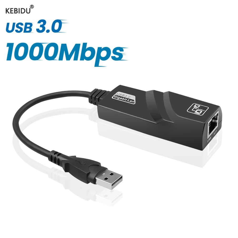 Tarjeta de red con cable USB 3,0 a RJ45 tipo C a RJ45 LAN Ethernet adaptador de red USB 100 de 10/1000/3,0 Mbps para PC Win 10| | -