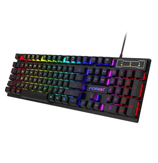 Enhanced Backlit Mechanical Keyboard and Mouse Set for Gamers - Waterproof and Luminous Design