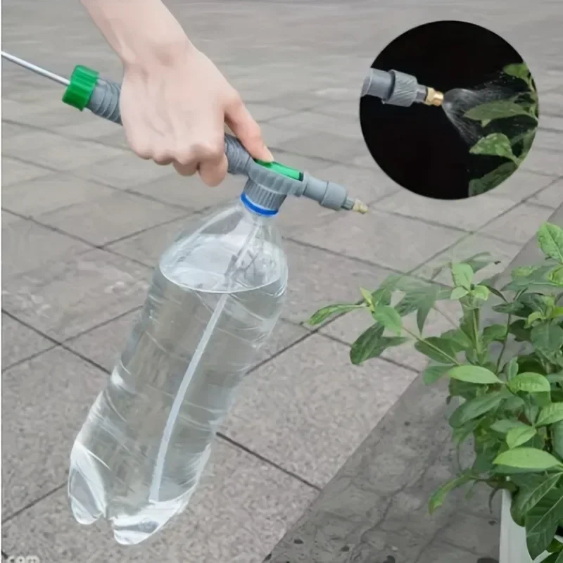 High Pressure Washer Gun Electric Water Spray Gun High Pressure Sprayer 2PCS Gardening Watering Sprayer Beverage Bottle Watering Can High Pressure Manual Pressure Adjustable Spray Head Tool