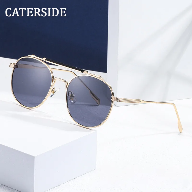 CATERSIDE Fashion Metal Eyewear Double Bridge Style Gradient Sunglasses Men  Women Classic Brand Design Sun Glasses Oculos De Sol - AliExpress