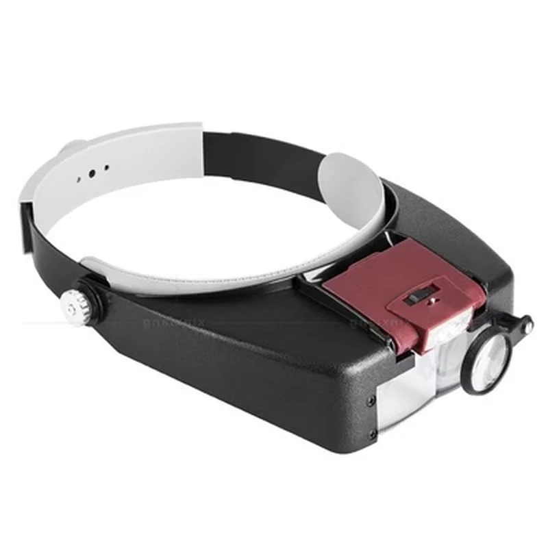 Magnifying Glasses, Head Magnifier Glasses with 2 LED Lights,.1.5X 3X 7.5X  9X 9.5X 11X 15.5X 17X Magnifier for Reading