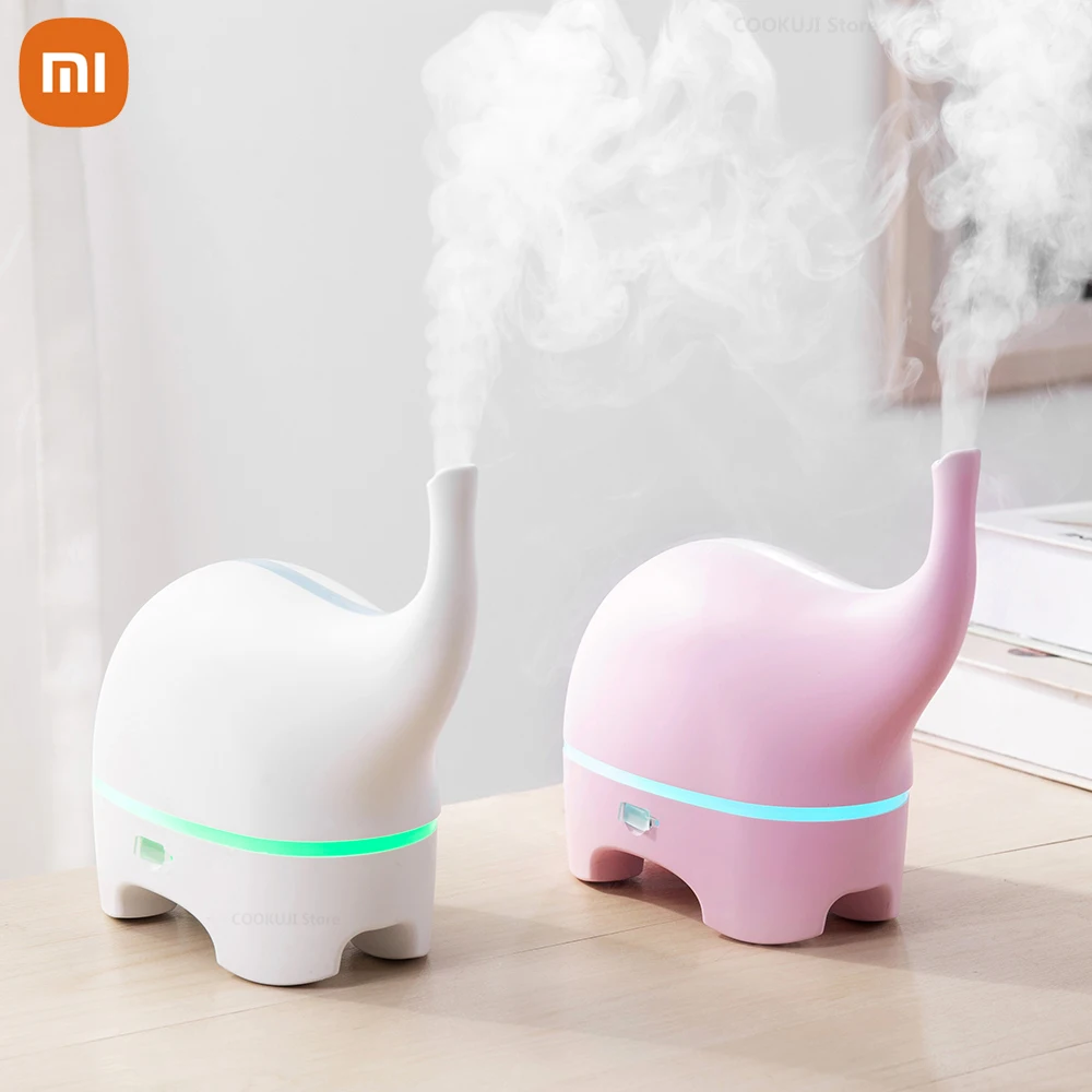 

Xiaomi USB Aroma Diffuser Cute Elephant DC 5V Ultrasonic Essential Oil Diffuser Color LED Humidificador Portable Air Humidifier
