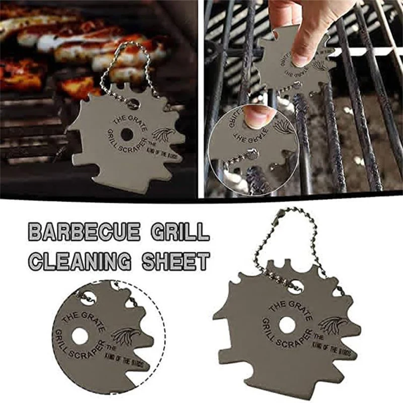 Portable Metal BBQ Grills Grate Cleaner Cleaning Barbecue Scraper Grill Cleaning Barbecue Grill Scraper Scrubber Tool