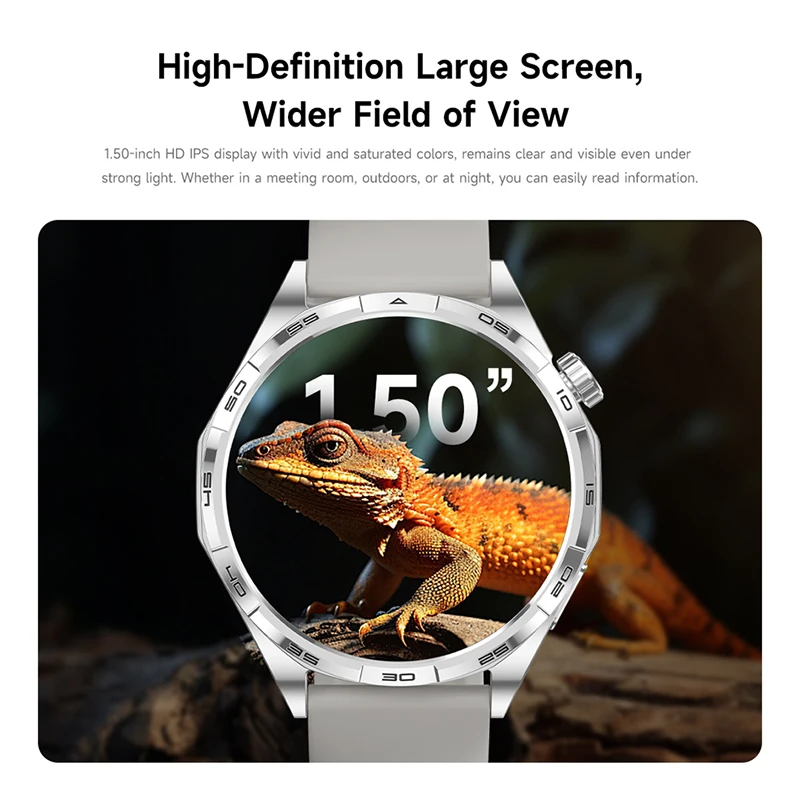 2026 New Military GPS Outdoor Smartwatch Men 1.5'' AMOLED HD Screen Bluetooth Call Heart Rate 5ATM Waterproof Sports Smart Watch
