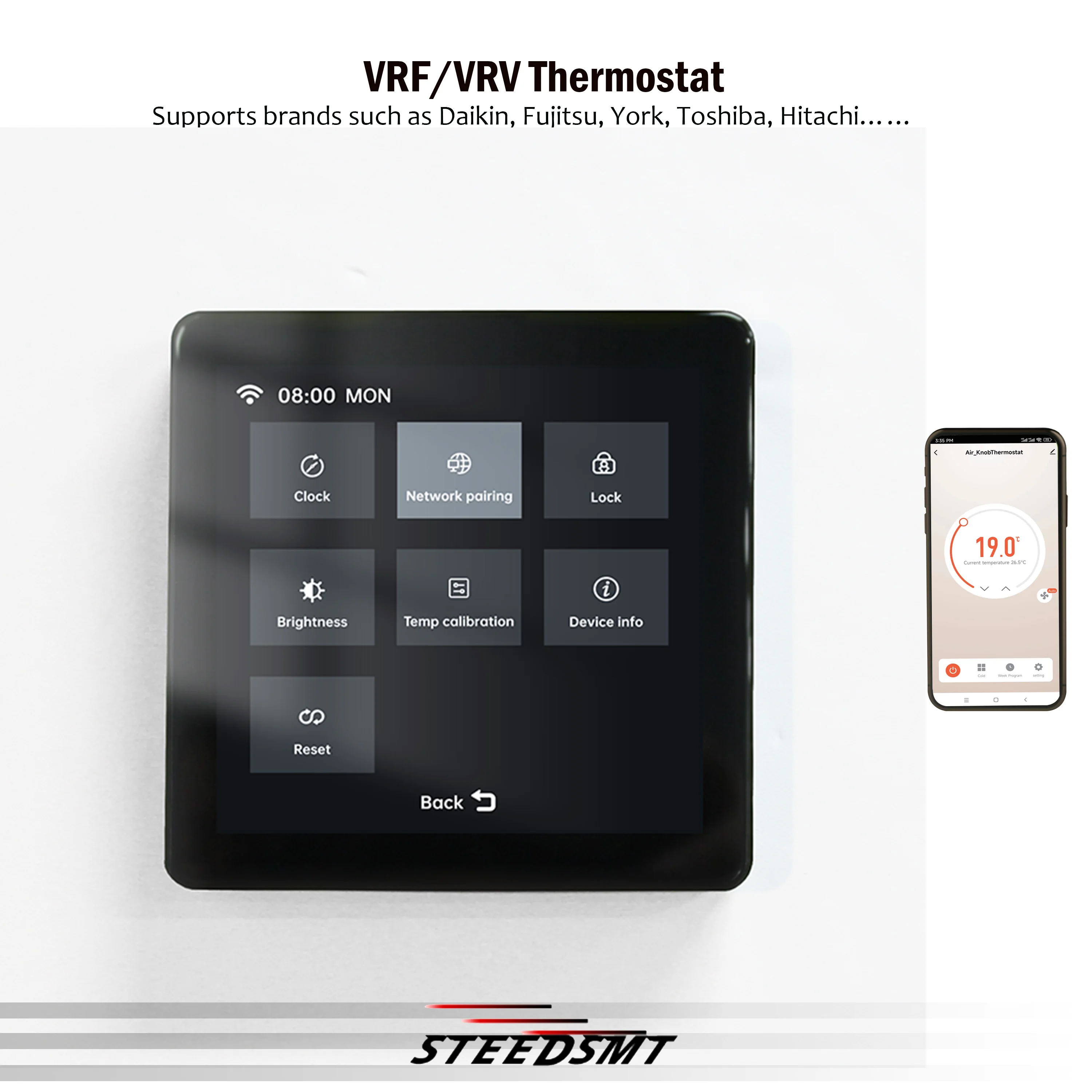 VRF/VRV THERMOSTAT for Smrat TUYA ZIGBEE Compatible with