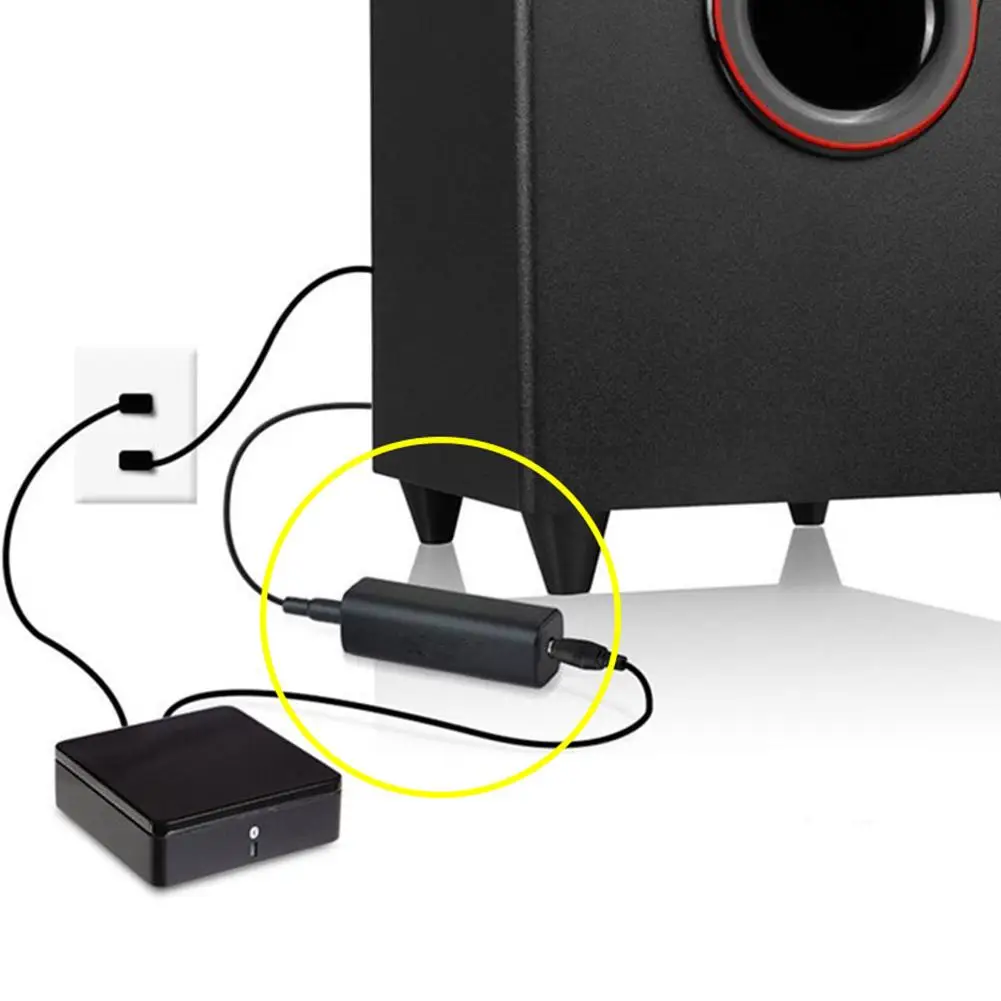 3.5mm Audio Noise Filter Anti-interference Ground Loop Noise Filter Isolator for Home Stereo Car Audio System