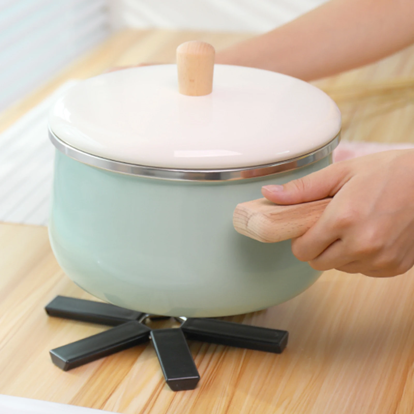 Foldable Trivet Mat Hot Pot Holder Heat Resistant Insulated Placemat Tableware Placemat Kitchen Accessories for Pots and Pans