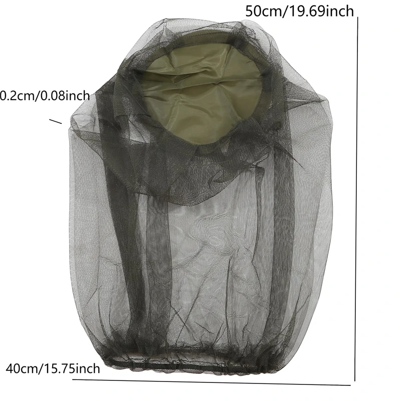 Mosquito Hat Net Face Head Protector Foldable Outdoor Insect Gnat Head Cover Anti-mosquito Beekeeper Net Mask Protection Mosquito Net Head Net