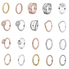 

Original Pandoraer Ring Feminine Charm and Fashion 925 Sterling Silver Handmade Jewelry Luxurious Suitable for Christmas Gifts
