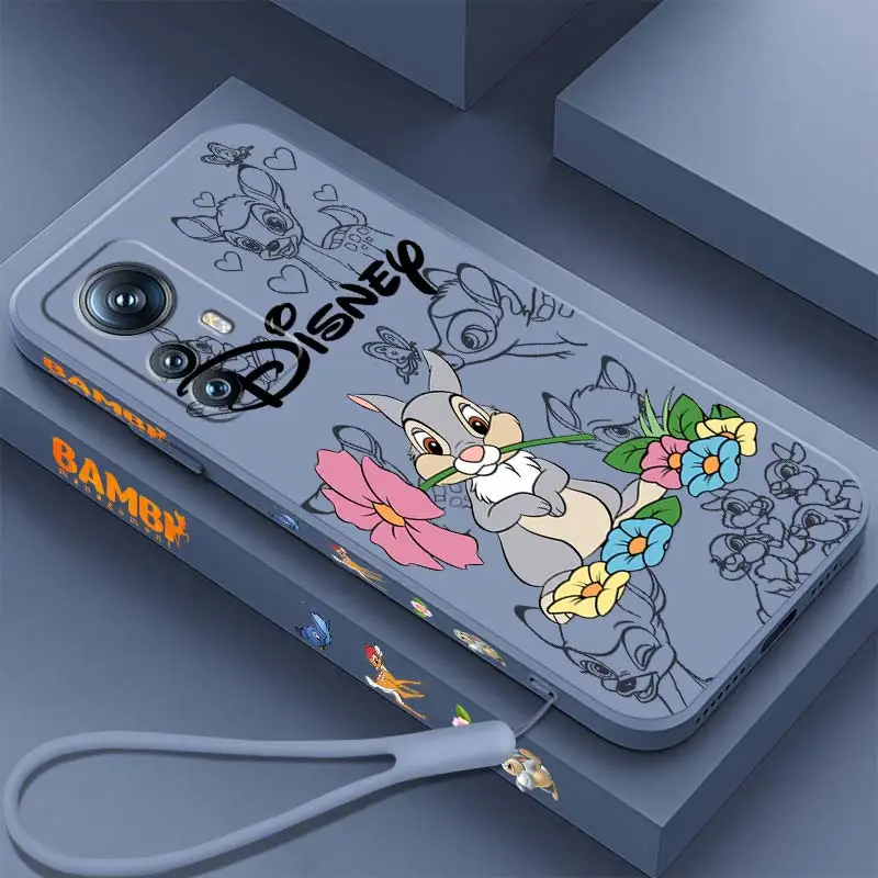 

Disney Bambi Cute Art Cartoon Phone Case For Xiaomi Mi 13 12T 12 11T 11i 11 A3 10T 10 CC9E 9 Pro Lite Ultra 5G Liquid Left Rope