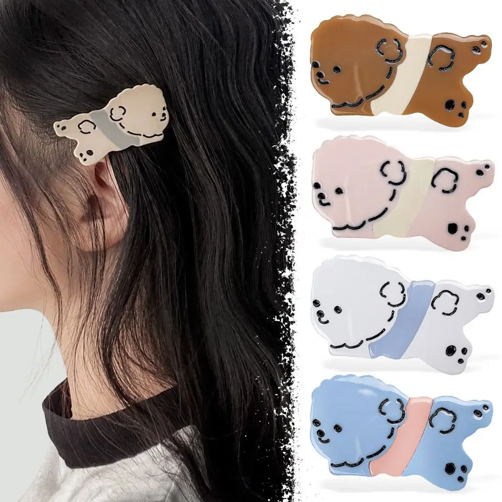 

Bangs Clip Dog Acetate Duckbill Clip Sweet Side Clip Cartoon Dog Hair Clip Hair Accessories Headwear Acetic Acid Hairpin Daily