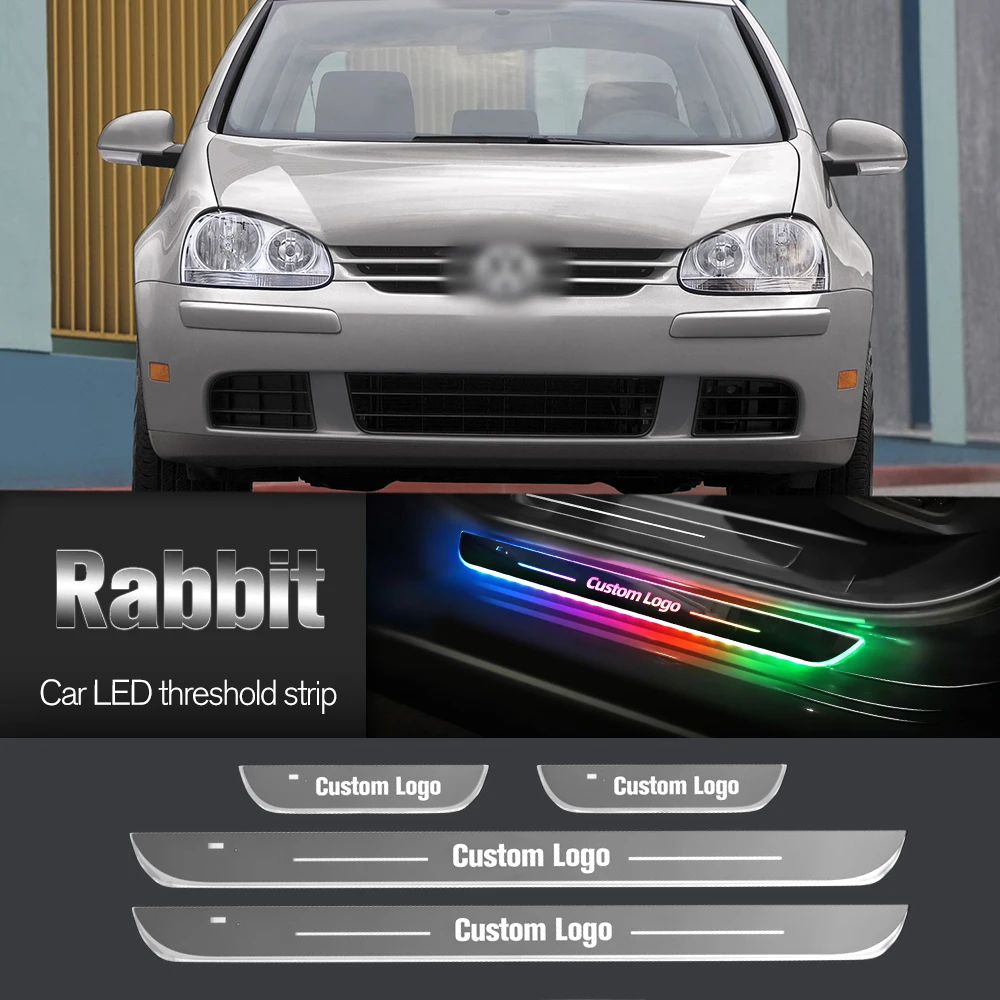 

Car Door Sill Light For Volkswagen VW Rabbit 2006-2011 2007 2008 Customized Logo LED Welcome Threshold Pedal Lamp Accessories