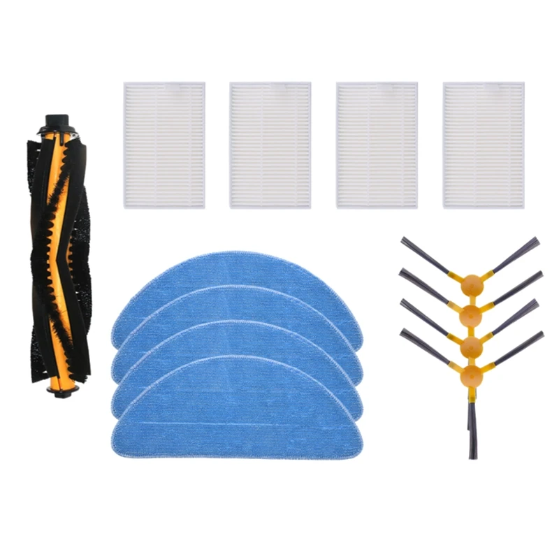 

Фильтр с основной боковой щеткой, ткань для швабры, совместимая с LIECTROUX C30B XR500 E30 Proscenic 800T 820S VT-5555, детали для пылесоса