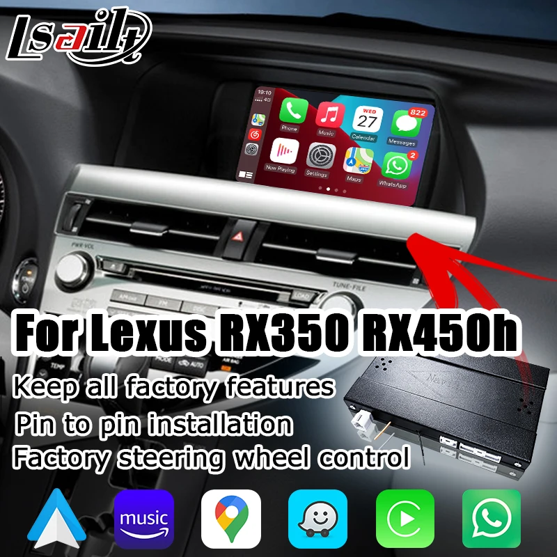 

Wireless CP AA interface box for Lexus RX350 RX450h RX270 RX 2013-2015 AL10 with LX570 ES350 ES300h mirror link Lsailt