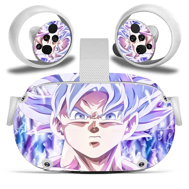 Dragon Ball Goku Skin Sticker For Oculus Quest VR2 Headset Virtual Reality Controller Decal Cover Protective PVC Skin 