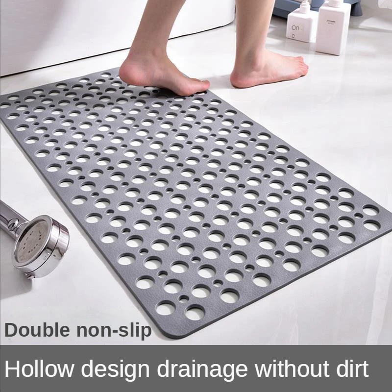 Tpe Non Slip Shower Mat Large Bath Mat Bathroom Mats Machine Washable Bath  Tub Mat With Suction Cups & Drain Holes For Bathroom - Bath Mats -  AliExpress