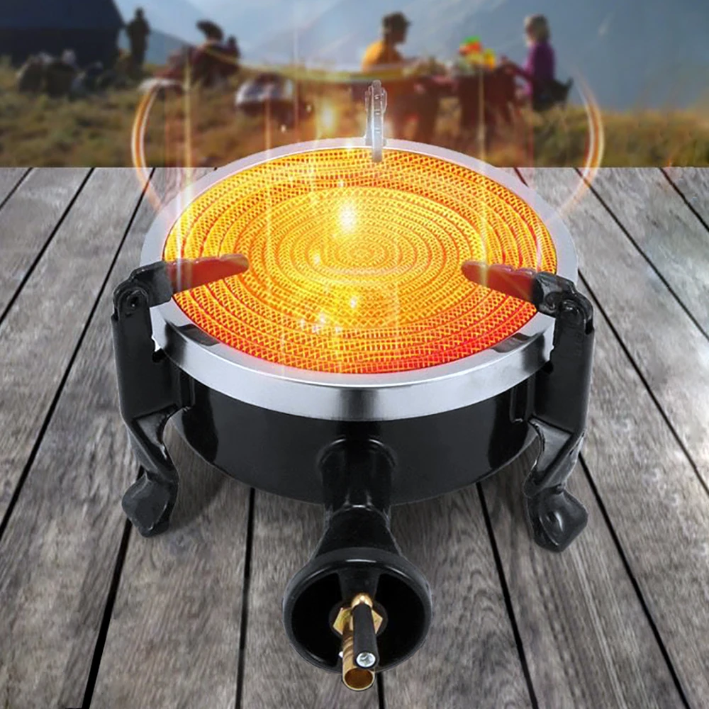 2.9KW Infrared Gas Stove Portable Tourist Gas Burner Windproof Camping Energy-saving Furnace Hiking Barbecue Cooking Cookware