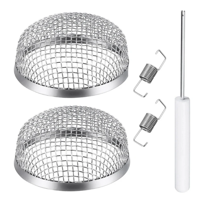 

2 Pack Flying Insect Screen Stainless Steel RV Furnace Vent Cover Mesh With Tools Camping Replacement Accessories