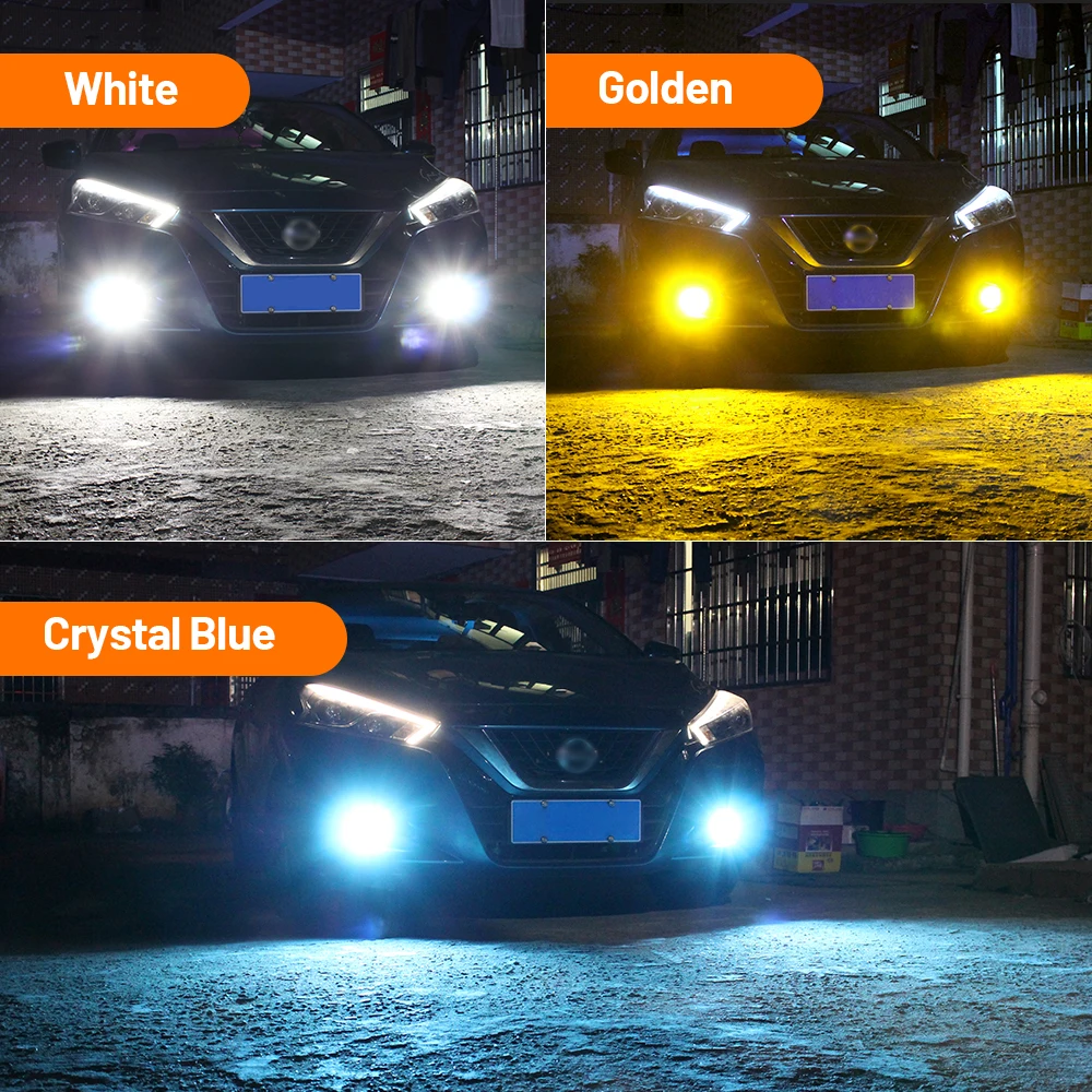 닛산 Versa 2007-2019 용 2pcs LED 안개등 2008 2009 2010 2011 2012 2013 2014 2015 2016 2017 2018 Canbus 액세서리