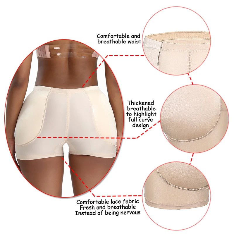 Women Hip Enhancer Padded Panties Body Shaper Hip Pad Sexy Butt Lifter Underwear Bodyshorts Body Push Up Shapewear