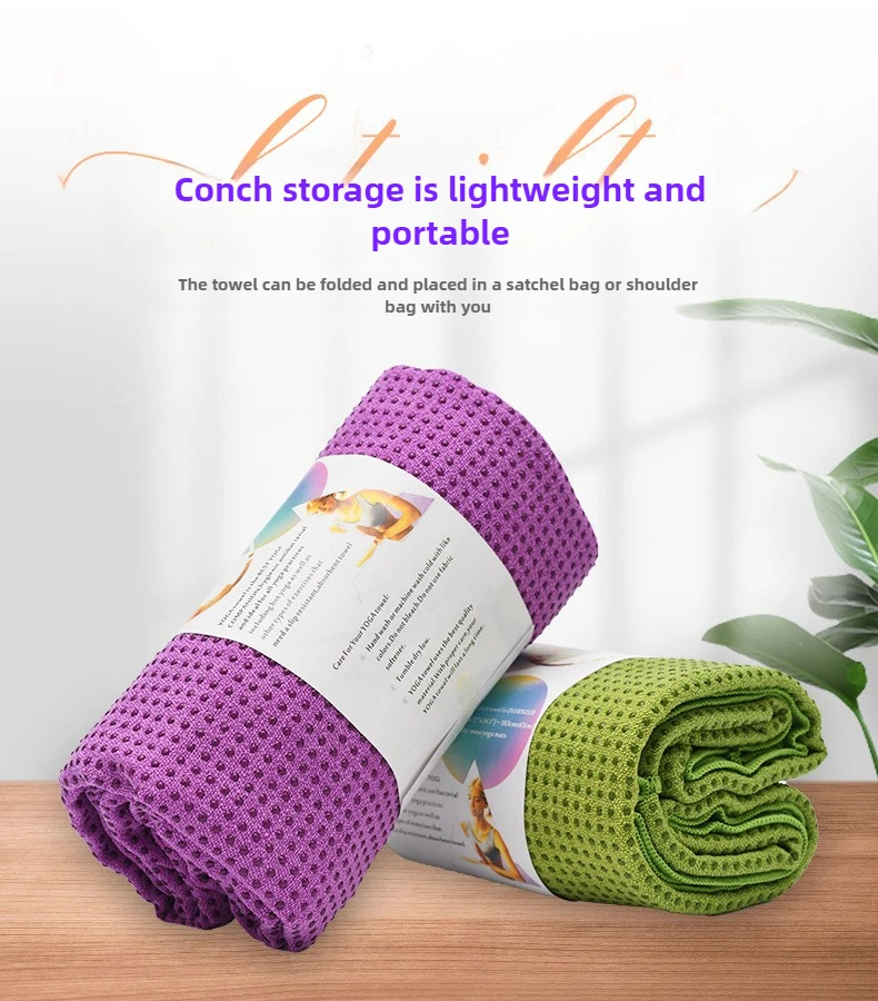 Grip Dots Yoga Mat Towel for Pilates Beginners, Non-Slip Quick Dry Foldable Wide Cover Travel Rest Blanket Portable 요가매트 1
