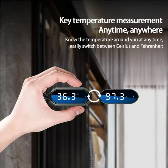 Hordozható Mini Légtisztító 20 Millió Negatív Ionhőmérséklet És Páratartalom Mérése Lógó Kijelző Nyaktisztító Nyaklánc - Image 5