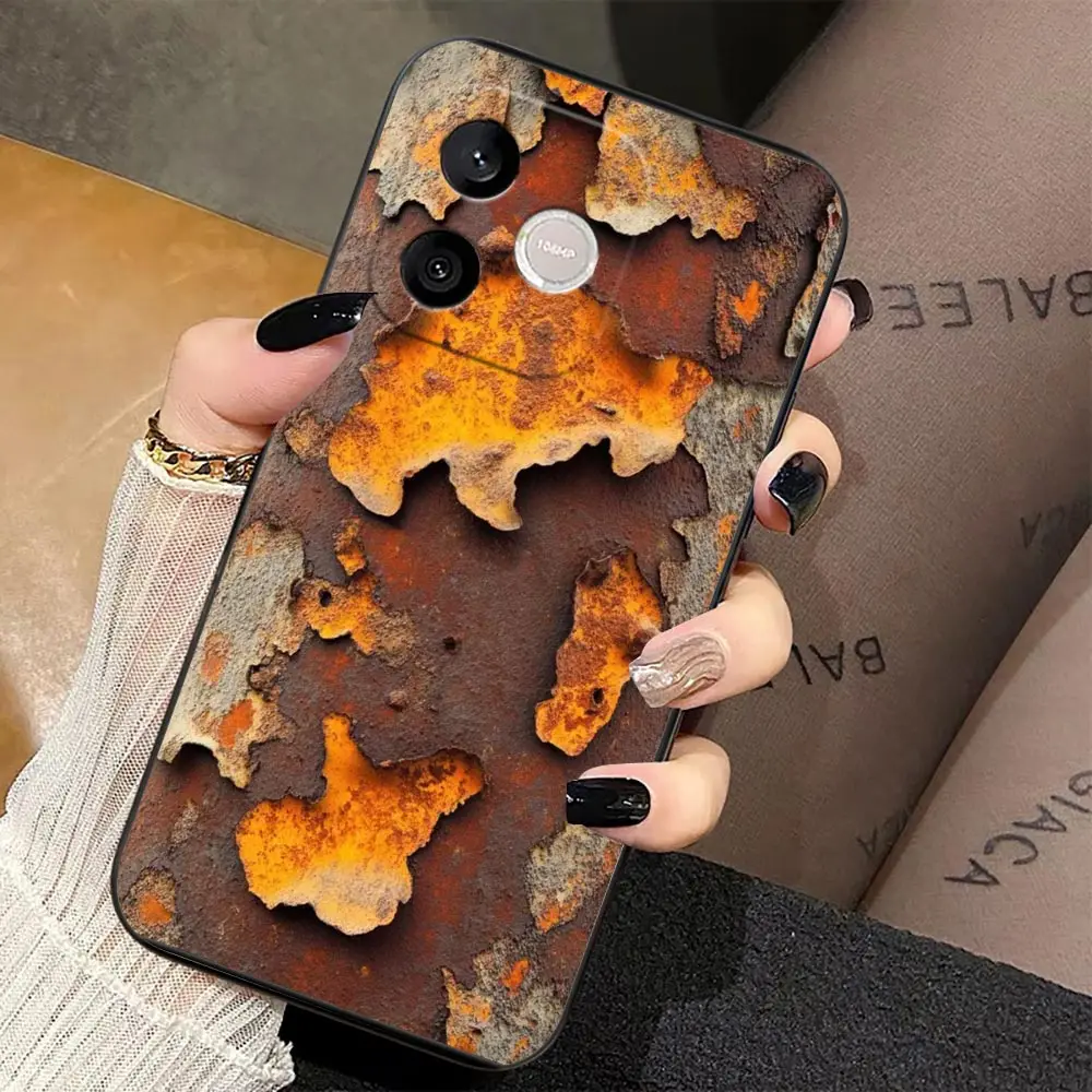 Coarse Metal Texture Rust Phone Case - Stylish Protective Shell Cover