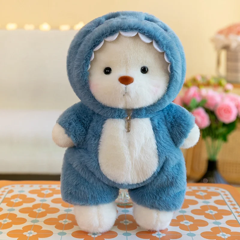 thumbnail image 1 of Oso de peluche kawaii de alta calidad que se convierte en dinosaurio, tiburón, oveja para novia, regalo del día de San Valentín, decoración de fiesta de cumpleaños, 1 of 5