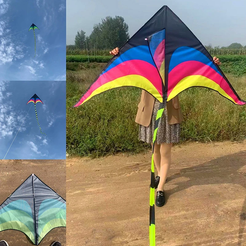 High Quality Large Delta Kites Tails With Handle Outdoor Toys For Kids