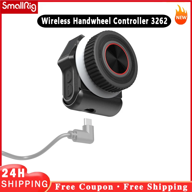 

SmallRig Wireless Handwheel Controller 3262 Lens Focus Zoom Control System for 3325/2971/2970/3780 Built-in 1400mAh Battery