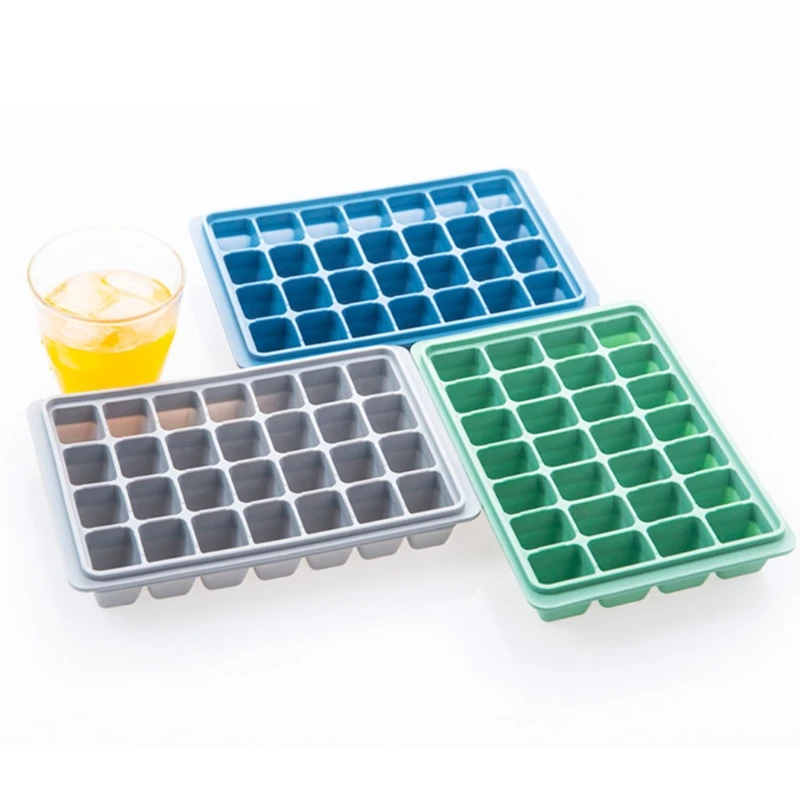 

28-решетчатый лоток для кубиков льда, форма для морозильной камеры, силиконовая форма для кубиков льда с водонепроницаемыми для