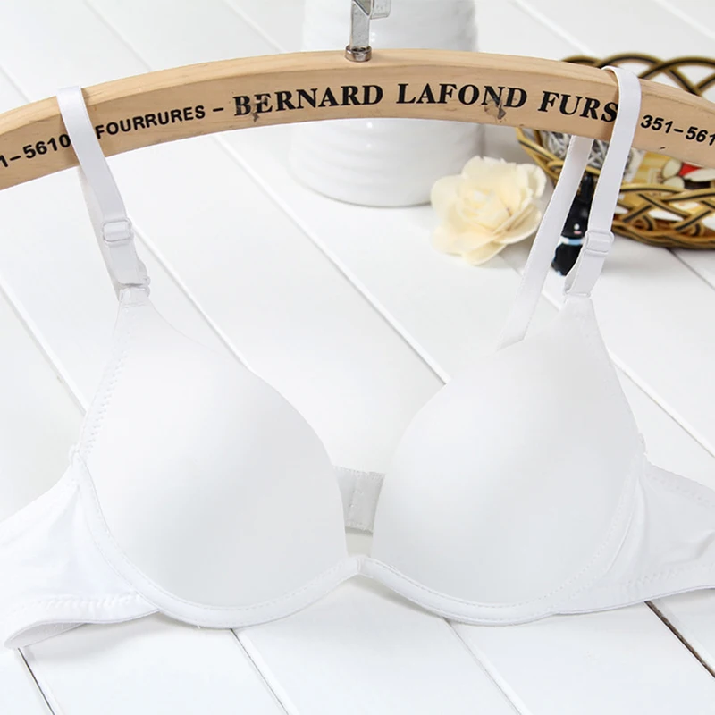 Female Bra Summer Breathable Student Single Breasted Sexy Cute Gathered Smooth Seamless Comfortable Girl's Bra 4