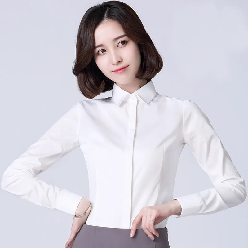 Long Sleeve Shirt Women Short sleeve Work Shirt Fashion Women Long