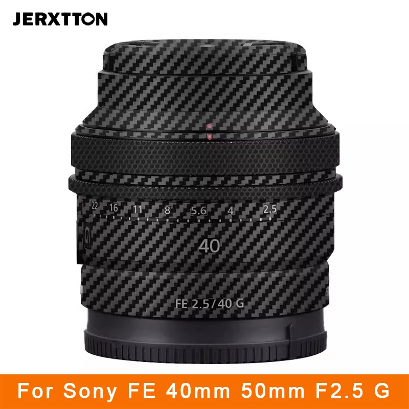 

Виниловая пленка для камеры Sony 40 50 2,5 из углеродного волокна, пленка для всего корпуса, наклейка 3M для Sony FE 40 мм 50 мм F2.5 G