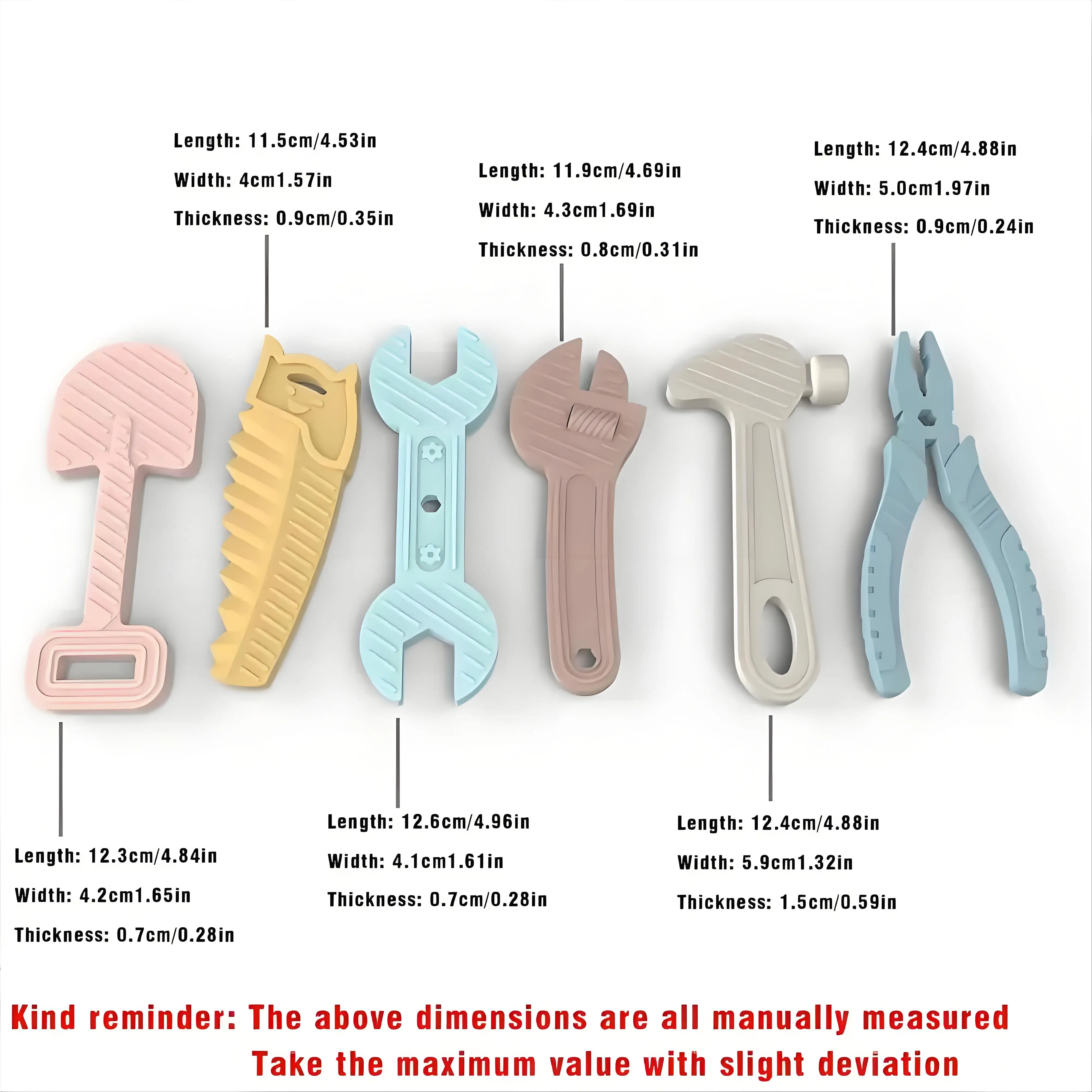 6pcs children's toys teething tools shaped silicone teething teethers for teething babies daily use 6pcs set multicolor mixing 6