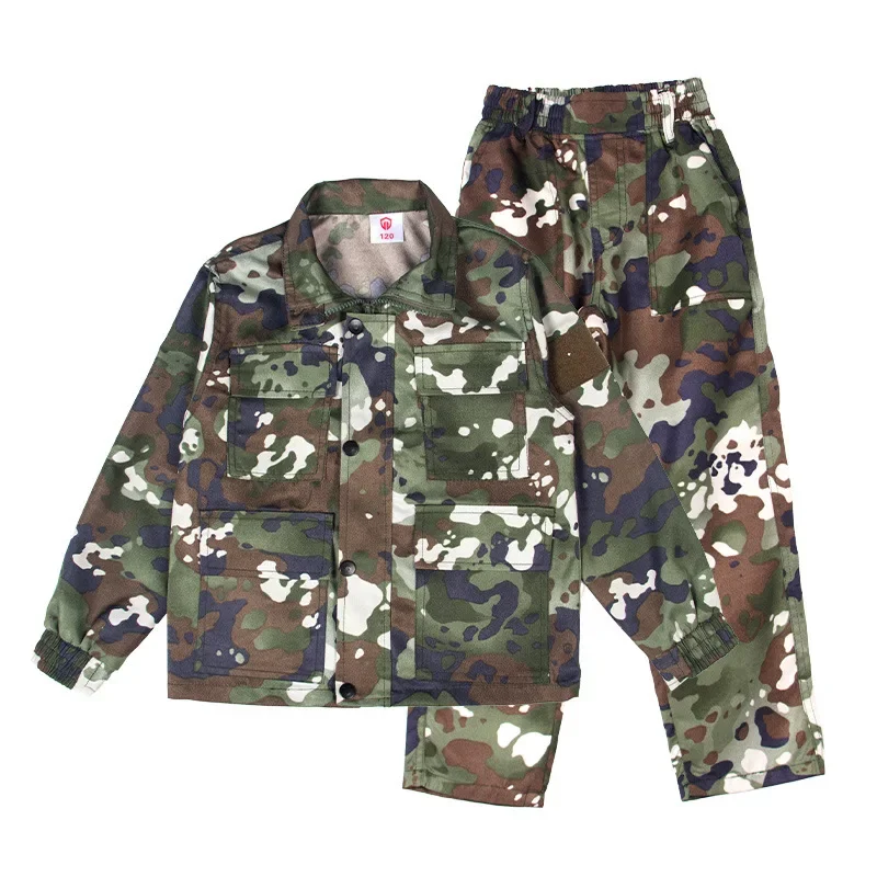 Children Kids Tactical BDU Shirt Pants Set Camo Combat Uniform Suit Camouflage Boy Outdoor Sports Camp Training Hunting Clothing