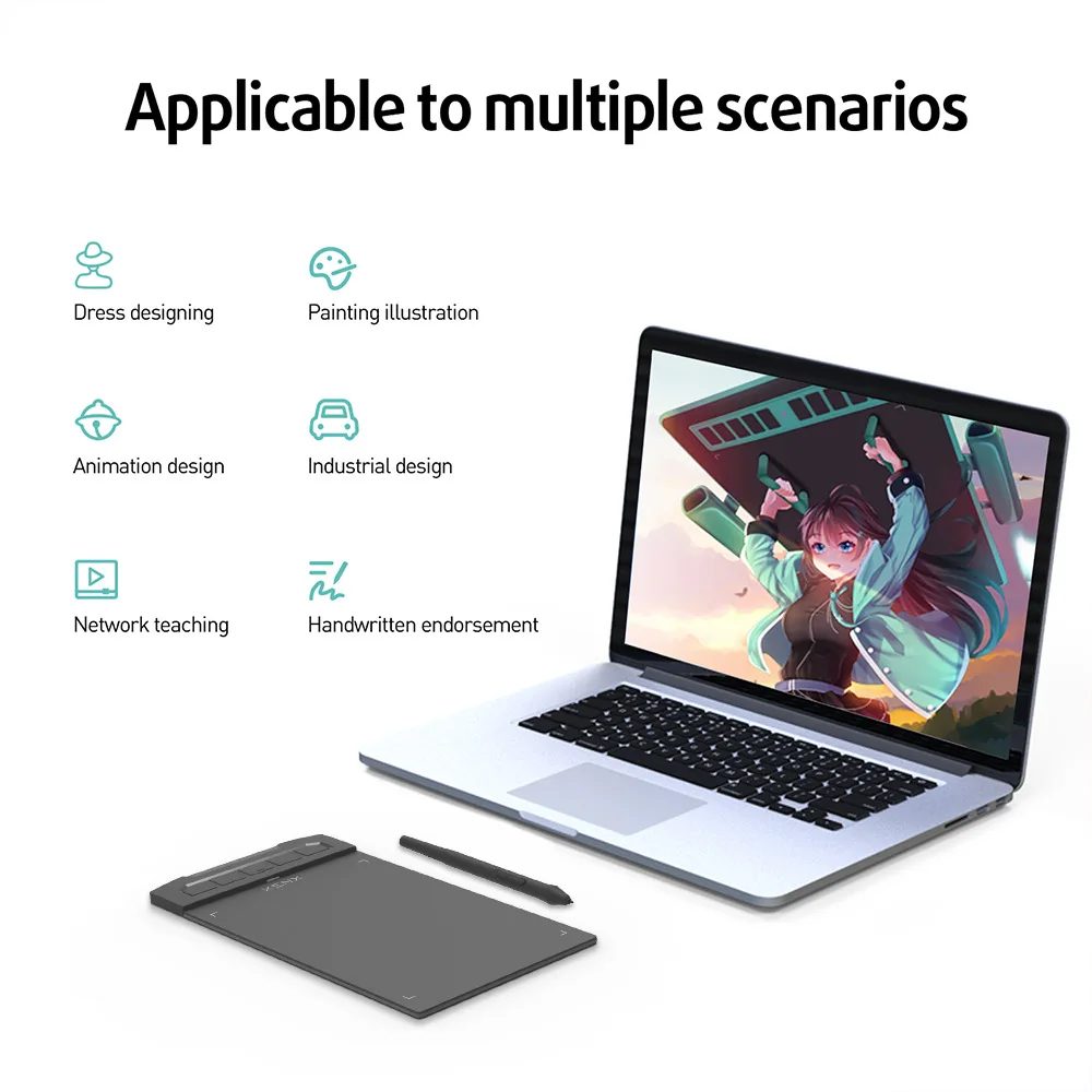XENX X1-640 6x4인치 드로잉 태블릿, 8192 압력 감지 무건전지 스타일러스 포함, 안드로이드 폰, PC, 디지털 아트용, 윈도우 호환