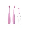 IPX7 silicone toothbrush 2 brush heads 150mAh USB Charging Automatic Vibrate Dental Electrical 5