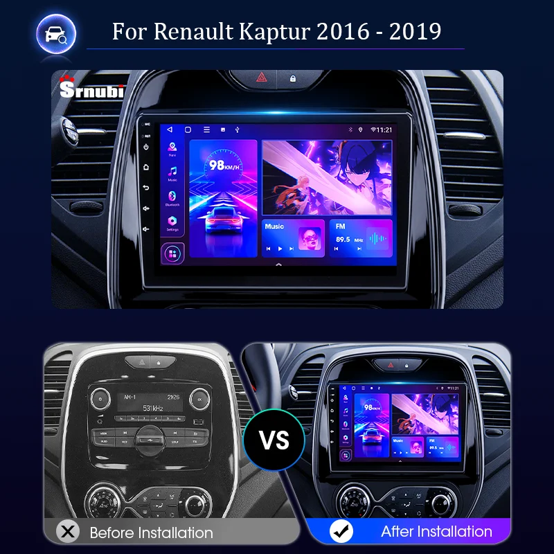 2Din Android 11 for Renault Kaptur Captur 2016-2019 Car Radio Multimedia Player  Carplay Auto Stereo Head Unit Audio Navigatore - AliExpress