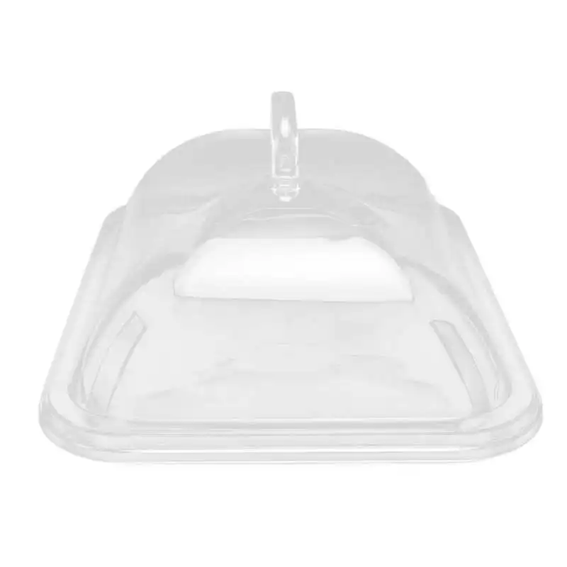Splatter Cover Clear Transparent Acrylic Dustproof Rectangle Shape Convenient Practical Home Plate Covers for Kitchen Food Cover