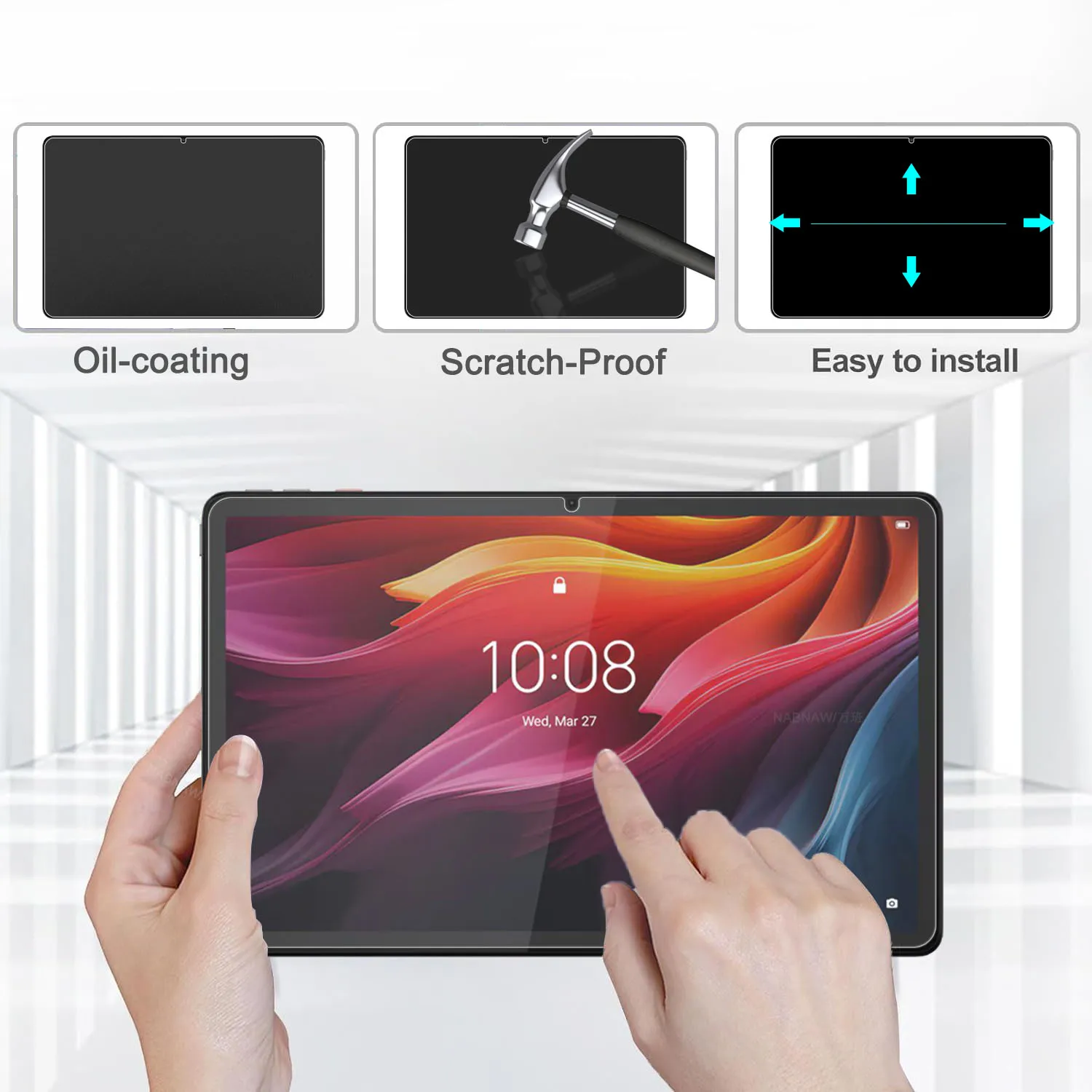 2 Packs Ultra Thin Hard Clear HD Screen Protector Easy Install Scratch Proof Tempered Glass For Lenovo Tab K11 Plus 11.45 3