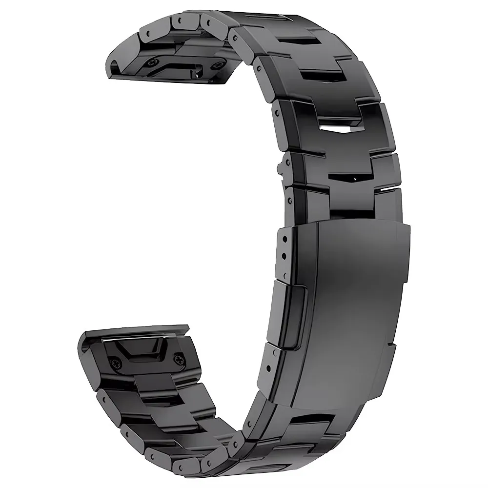 Premium Titanium Watch Strap - QuickFit 26mm/22mm  - Metal Smartwatch Band