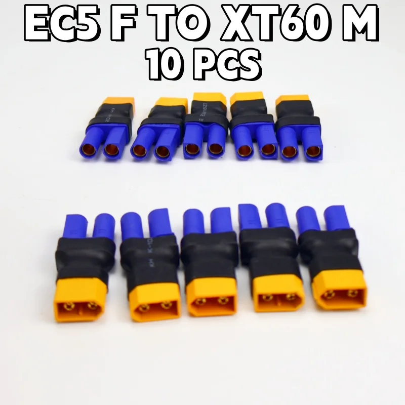 EC5 EC3 남성 여성 XT60 남성 여성 RC FPV 차량 Lipo 배터리 Esc 용 와이어 커넥터 플러그 어댑터 없음
